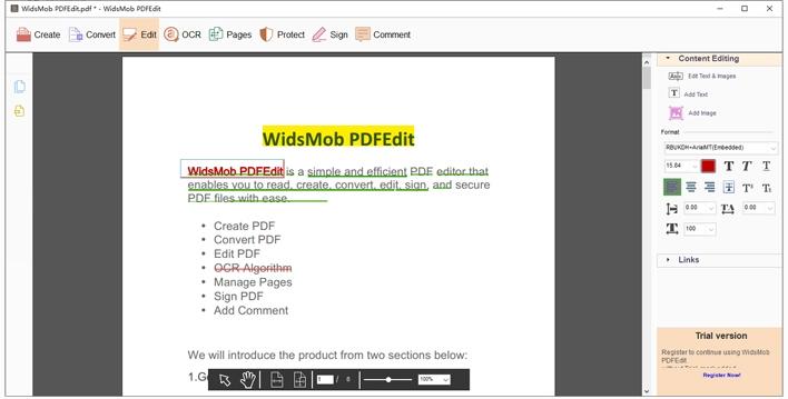 WidsMobPDFEdit,pdf编辑.