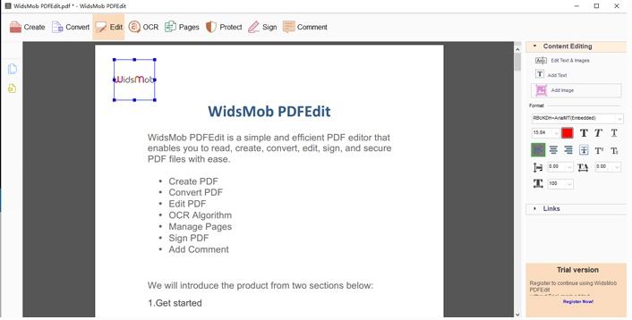 WidsMobPDFEdit,pdf编辑.